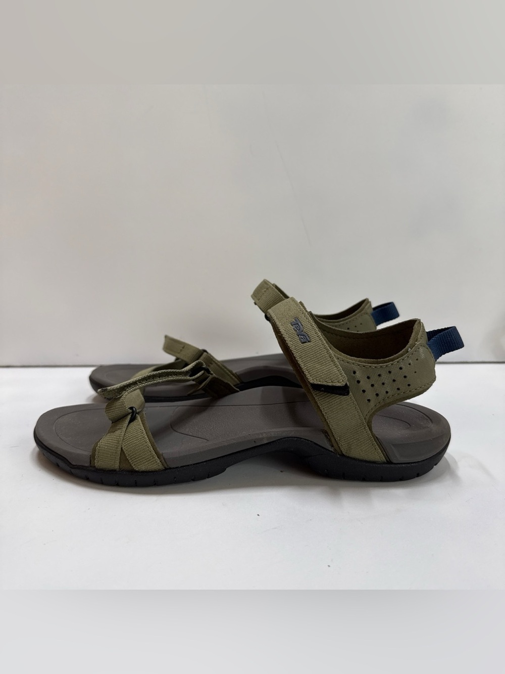 Teva Women’s Grey and Green Verra Sandals with Adjustable Straps